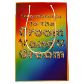 Sac cadeau Mariage Gay Rainbow Homme (Devant)