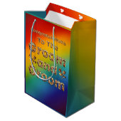 Sac cadeau Mariage Gay Rainbow Homme (Dos Angle)