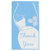 Sac Cadeau Mariage Gown Merci bleu petit (Dos)