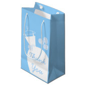 Sac Cadeau Mariage Gown Merci bleu petit (Devant Angle)