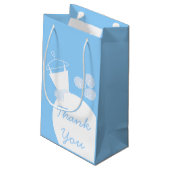 Sac Cadeau Mariage Gown Merci bleu petit (Dos Angle)