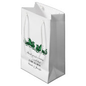 Sac cadeau Mariage Green Elegon Dragons (Devant Angle)