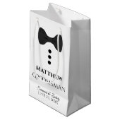 Sac cadeau Mariage Groomsman avec Cravate noire -  (Devant Angle)