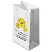 Sac cadeau Mariage Jaune D20 Dice (Devant Angle)