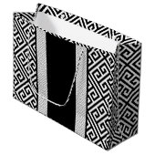 Sac cadeau Mariage noir et blanc (Devant Angle)