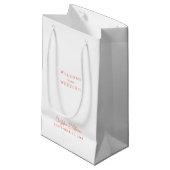 Sac cadeau Mariage orange/Tangerine de bienvenue (Devant Angle)