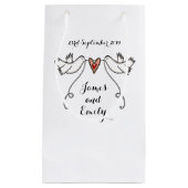 Sac cadeau Mariage personnalisé Portes blanches (Devant)