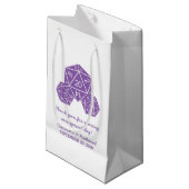 Sac cadeau Mariage pourpre D20 dés (Devant Angle)
