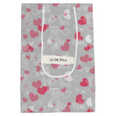 Sac Cadeau Mariage Rose Motif (Dos)