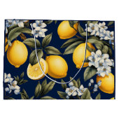 Sac Cadeau Marin Citrons et Fleurs de Méditerranée (Dos)