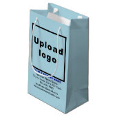 Sac Cadeau Marque d'affaires sur le bleu clair petit format s (Dos Angle)