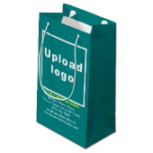 Sac Cadeau Marque d'affaires sur Turquoise vert petit format (Dos Angle)