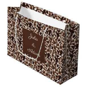 Sac cadeau marron Girafe