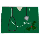 Sac cadeau Médicale Green Holly Lg (Devant)