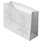 Sac cadeau Médicale Scrubs White Snowflake Lg (Dos Angle)