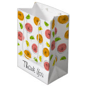 Sac cadeau Merci Citrus moyen (Devant Angle)