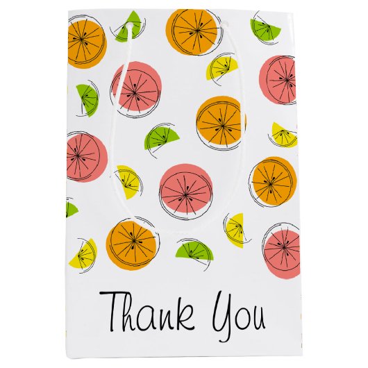 Sac cadeau Merci Citrus moyen (Devant)