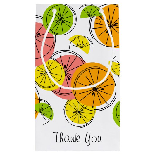 Sac cadeau Merci Citrus petit (Dos)