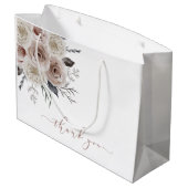 Sac cadeau Merci floral à l'aquarelle (Dos Angle)