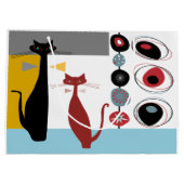 Sac Cadeau | Mid-Century Moderne 2 Chats (Dos)