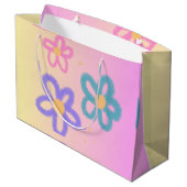 Sac cadeau mignon fleuri (Dos Angle)