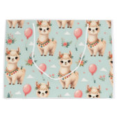 Sac Cadeau Mignon Grand Lama Boho (Devant)