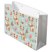 Sac Cadeau Mignon Grand Lama Boho (Devant Angle)