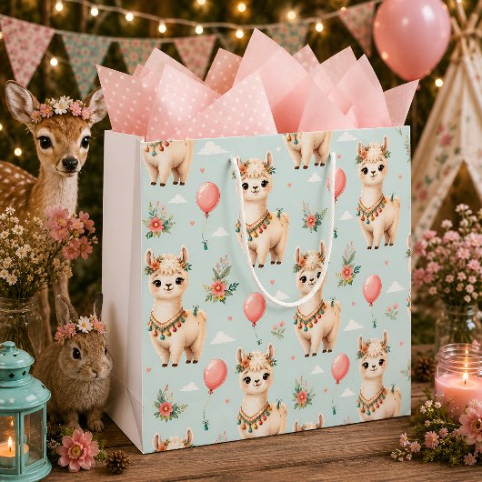 Sac Cadeau Mignon Grand Lama Boho