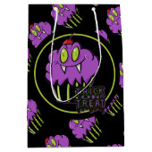 Sac cadeau mignon Halloween violet Vampire Cupcake (Devant)