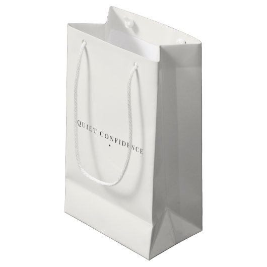 Sac Cadeau Minimaliste Confiance Discrète (Devant Angle)