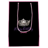 Sac cadeau Miss America Argent Couronne 2 Tones - (Dos)
