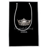Sac cadeau Miss America Argent Couronne 2 Tones - (Devant)