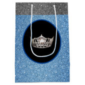 Sac cadeau Miss America Silver Crown Blue FX Glitt (Dos)