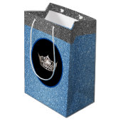 Sac cadeau Miss America Silver Crown Blue FX Glitt (Dos Angle)