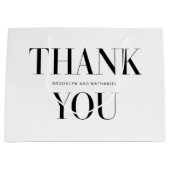 Sac cadeau moderne en typographie gras Merci (Devant)