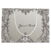 Sac Cadeau Moderne Orné Argenté (Dos)