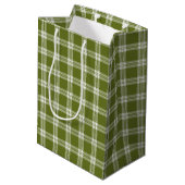 Sac cadeau moderne vert Tartan Plaid (Dos Angle)