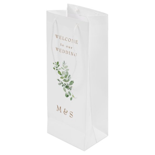 Sac Cadeau Monogram Eucalyptus Mariage Petit Faveu (Dos Angle)