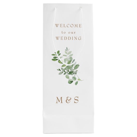 Sac Cadeau Monogram Eucalyptus Mariage Petit Faveu (Dos)