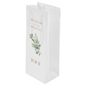 Sac Cadeau Monogram Eucalyptus Mariage Petit Faveu (Devant Angle)
