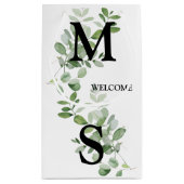 Sac cadeau Monogram Eucalyptus Wedding Favor (Dos)
