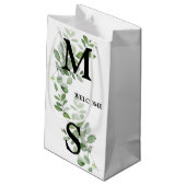 Sac cadeau Monogram Eucalyptus Wedding Favor (Dos Angle)