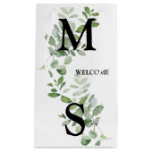 Sac cadeau Monogram Eucalyptus Wedding Favor (Devant)