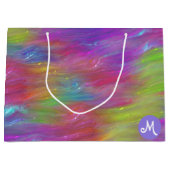 Sac cadeau Monogramme en verre arc-en-ciel fondu (Devant)