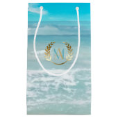 Sac Cadeau | Monogramme moderne Plage géométrique (Devant)