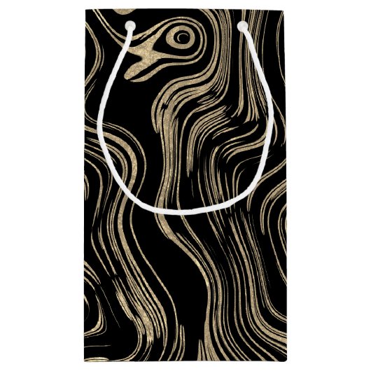 Sac cadeau Monogramme or marbré (Dos)