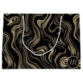 Sac cadeau Monogramme or marbré (Devant)