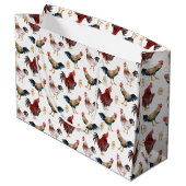 Sac cadeau Motif au poulet aquarelle (Dos Angle)