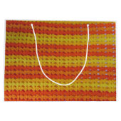 Sac cadeau - motif crochet Jaune et Orange (Lrg) (Dos)