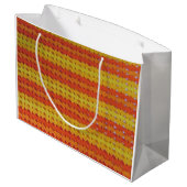 Sac cadeau - motif crochet Jaune et Orange (Lrg) (Dos Angle)